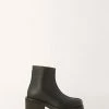 Lemaire-UK WOMEN PIPED HEELED BOOTS WITH SHEARLING