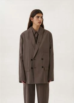 Lemaire-UK BELTED DOUBLE BREASTED JACKET Women