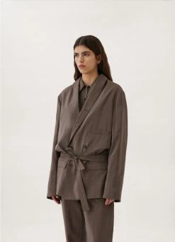 Lemaire-UK BELTED DOUBLE BREASTED JACKET Women