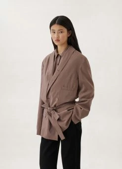Lemaire-UK BELTED DOUBLE BREASTED JACKET Women