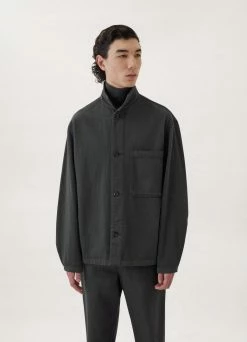 Lemaire-UK STAND COLLAR OVERSHIRT