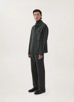 Lemaire-UK STAND COLLAR OVERSHIRT