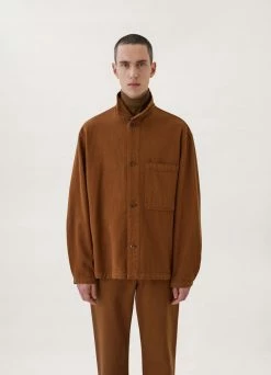 Lemaire-UK Men STAND COLLAR OVERSHIRT