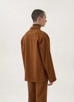 Lemaire-UK Men STAND COLLAR OVERSHIRT