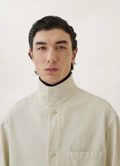 Lemaire-UK STAND COLLAR OVERSHIRT