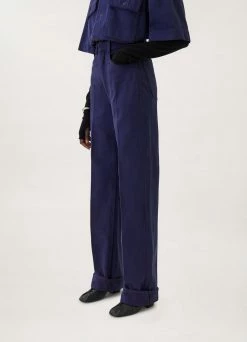 Lemaire-UK DENIM HIGH WAISTED PANTS