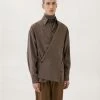 Lemaire-UK REGULAR COLLAR TWISTED SHIRT