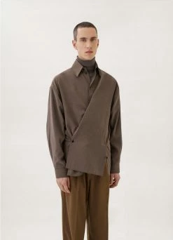 Lemaire-UK REGULAR COLLAR TWISTED SHIRT