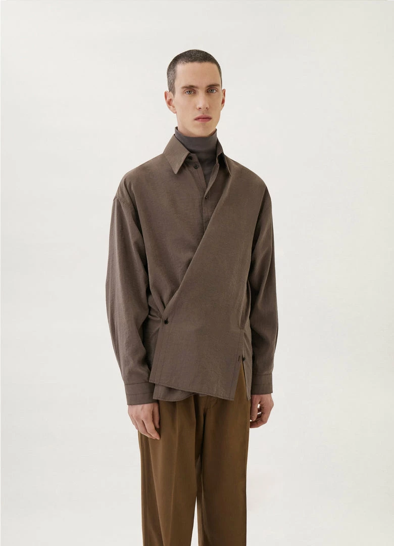 Lemaire-UK REGULAR COLLAR TWISTED SHIRT