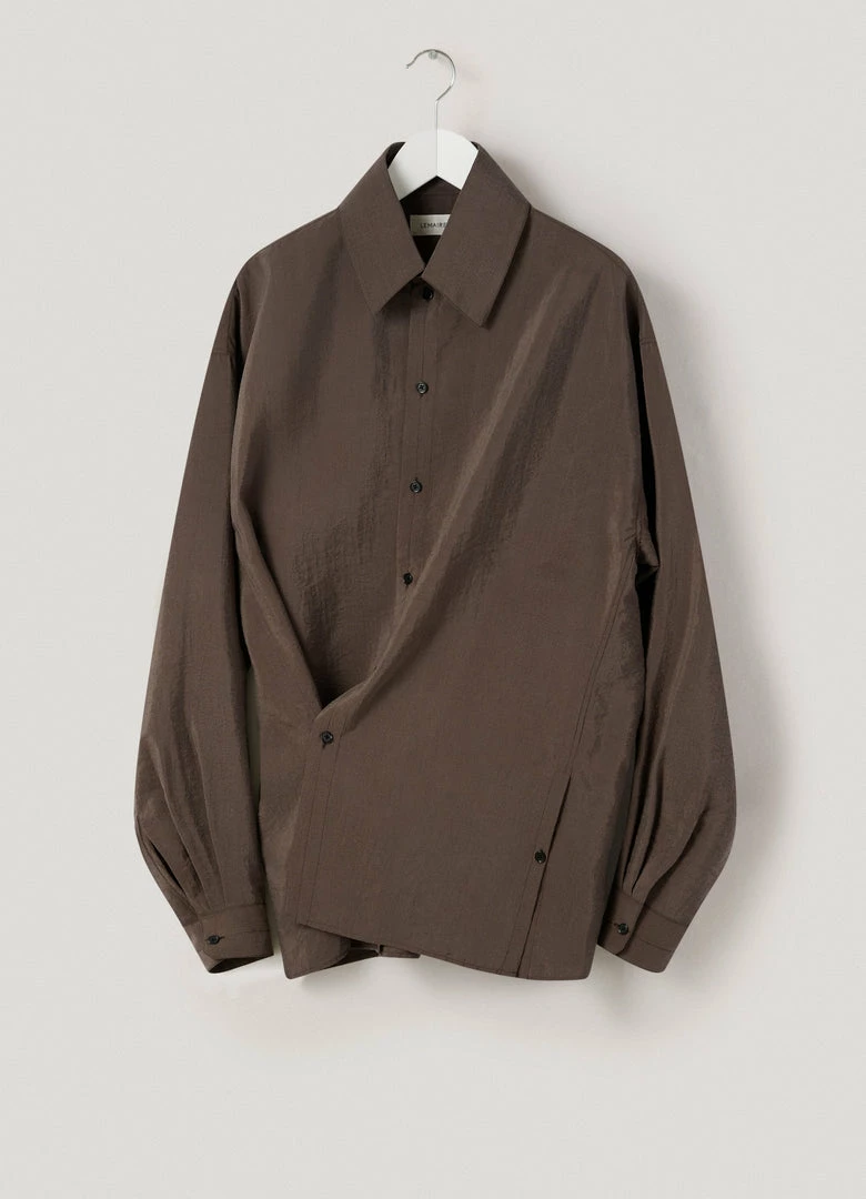 Lemaire-UK REGULAR COLLAR TWISTED SHIRT