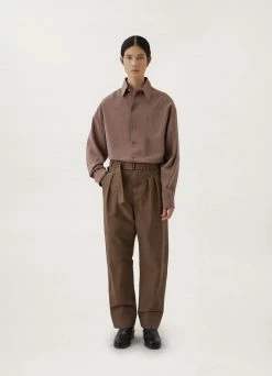 Lemaire-UK REGULAR COLLAR TWISTED SHIRT