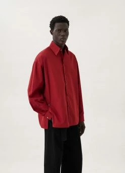 Lemaire-UK Men REGULAR COLLAR TWISTED SHIRT