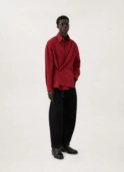 Lemaire-UK Men REGULAR COLLAR TWISTED SHIRT