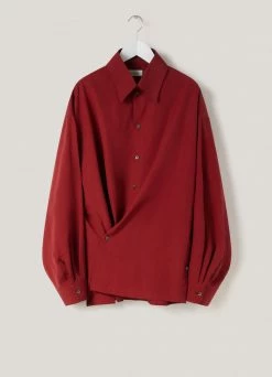 Lemaire-UK Men REGULAR COLLAR TWISTED SHIRT
