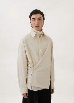 Lemaire-UK REGULAR COLLAR TWISTED SHIRT