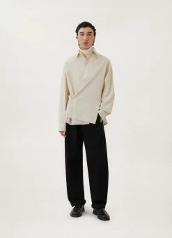 Lemaire-UK REGULAR COLLAR TWISTED SHIRT
