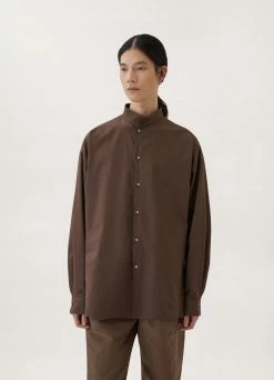 Lemaire-UK STAND COLLAR TWISTED SHIRT