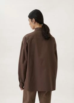 Lemaire-UK STAND COLLAR TWISTED SHIRT