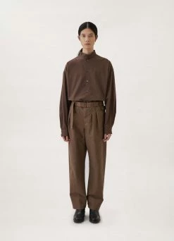 Lemaire-UK STAND COLLAR TWISTED SHIRT