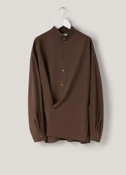 Lemaire-UK STAND COLLAR TWISTED SHIRT