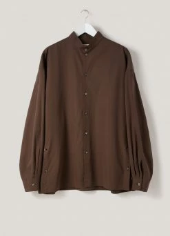 Lemaire-UK STAND COLLAR TWISTED SHIRT
