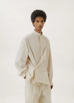 Lemaire-UK STAND COLLAR TWISTED SHIRT Men