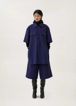 Lemaire-UK SHORT SLEEVE DENIM SHIRT