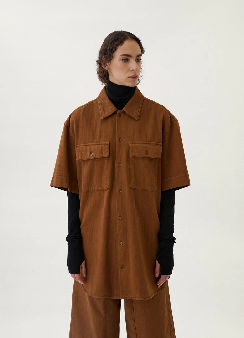 Lemaire-UK SHORT SLEEVE DENIM SHIRT Women