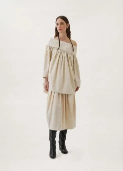 Lemaire-UK BARE SHOULDER BLOUSE