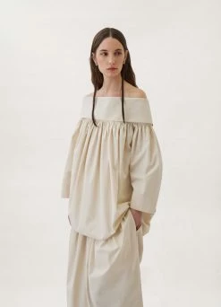 Lemaire-UK BARE SHOULDER BLOUSE